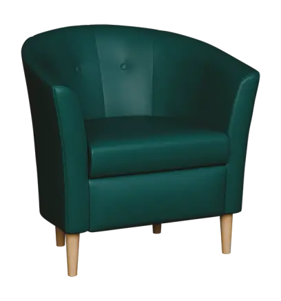 CHARLOTTE 1, křeslo, koženka petrolejová